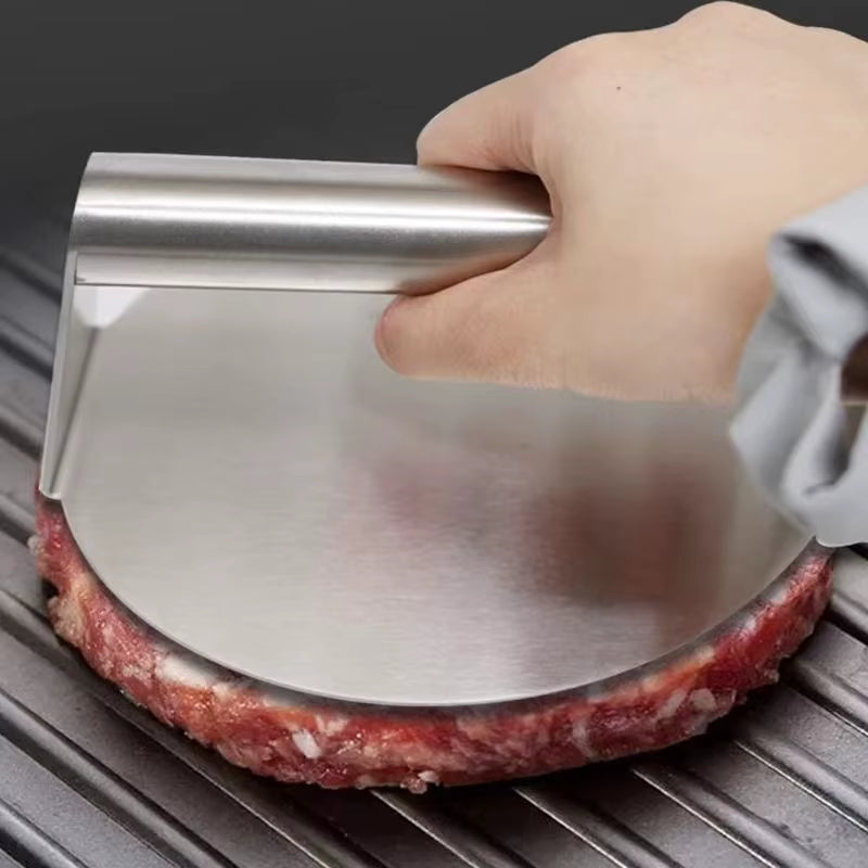 Stainless Steel Smash Burger Press with Handle Circular Meat Press Mold Hamburger Pressing Tool Kitchen Accessories Household