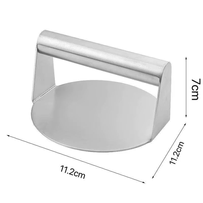 Stainless Steel Smash Burger Press with Handle Circular Meat Press Mold Hamburger Pressing Tool Kitchen Accessories Household