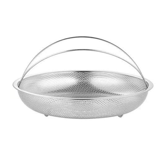 22.5/25.5Cm Stainless Steel Food Steamer Basket Pressure Cooker Steamer Basket with Handle Steaming Grid Drainer Cooking Utensil