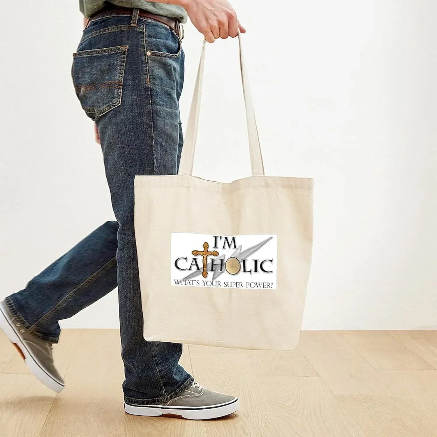 Faith-Inspired Canvas Tote Bag | Christian Reusable Shopping Bag with Scripture Quotes - MAIFRENCO INC