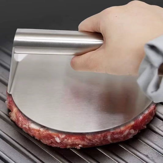 Stainless Steel Smash Burger Press with Handle Circular Meat Press Mold Hamburger Pressing Tool Kitchen Accessories Household