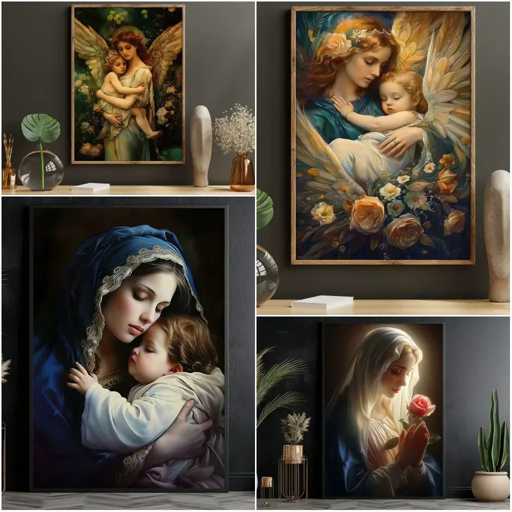 Vintage Faith Canvas Wall Art | Christian Scripture Poster for Home & Office Decor - MAIFRENCO INC