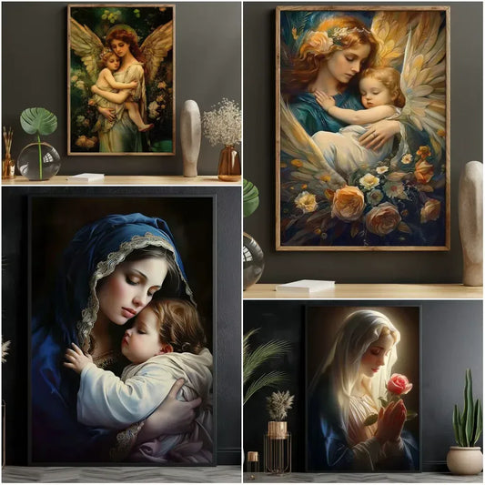 Vintage Faith Canvas Wall Art | Christian Scripture Poster for Home & Office Decor - MAIFRENCO INC