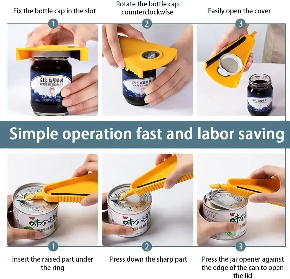 Can Opener Multifunctional Bottle Opener Jar Opener for Beer Coke Jam Beverage - MAIFRENCO INC
