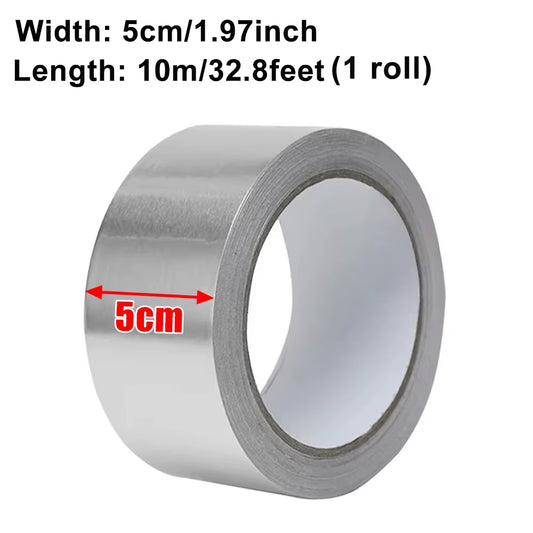 Aluminium Foil Tape Silver Heat Resistant Leakproof Adhesives Patching Repair Anti-Leakage Duct Tape Kitchen Waterproof Stickers