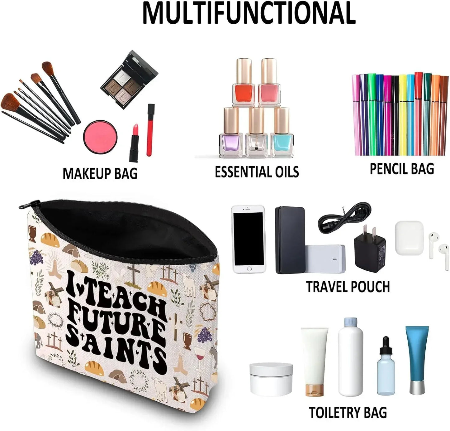 i teach future saints cosmetic bag - maifrenco inc