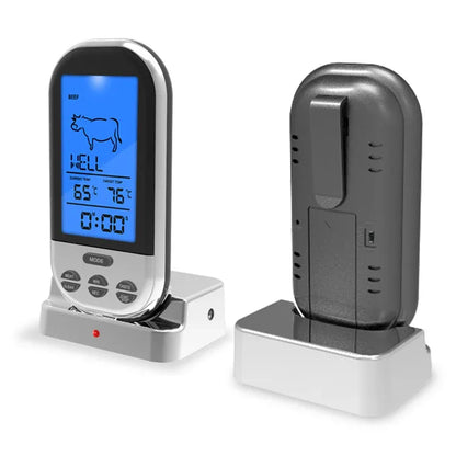 Wireless Food Thermometer with Probe – Digital Meat Thermometer for BBQ, Grilling & Oven Cooking