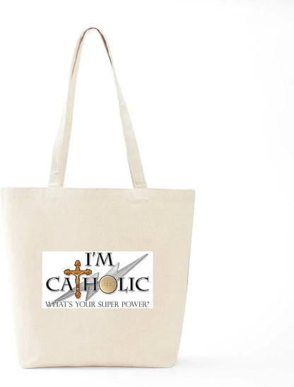 Faith-Inspired Canvas Tote Bag | Christian Reusable Shopping Bag with Scripture Quotes - MAIFRENCO INC