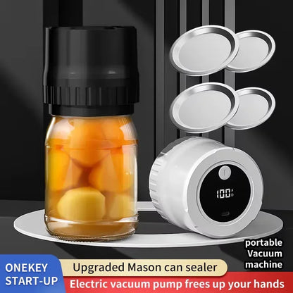 LED Digital Vacuum Sealer - Rechargeable Food Storage System for Fresh Meal Prep - MAIFRENCO INC