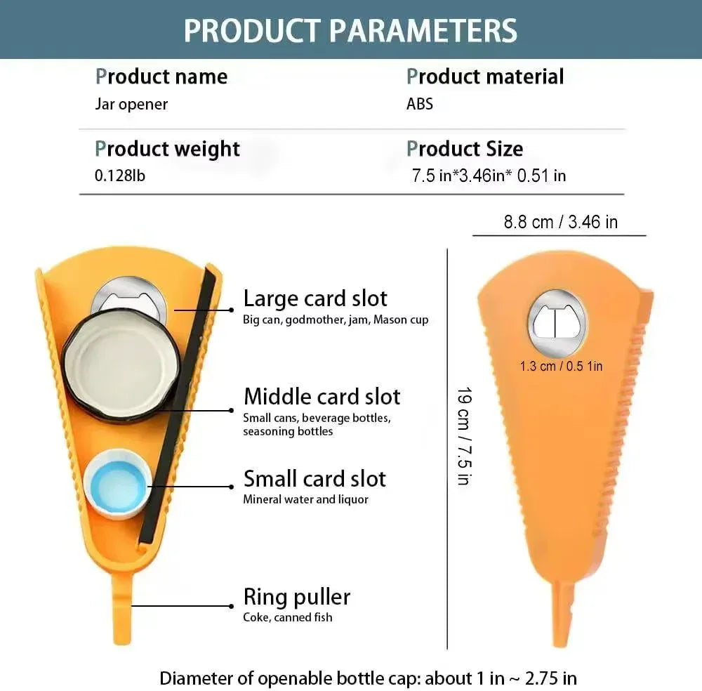 Can Opener Multifunctional Bottle Opener Jar Opener for Beer Coke Jam Beverage - MAIFRENCO INC