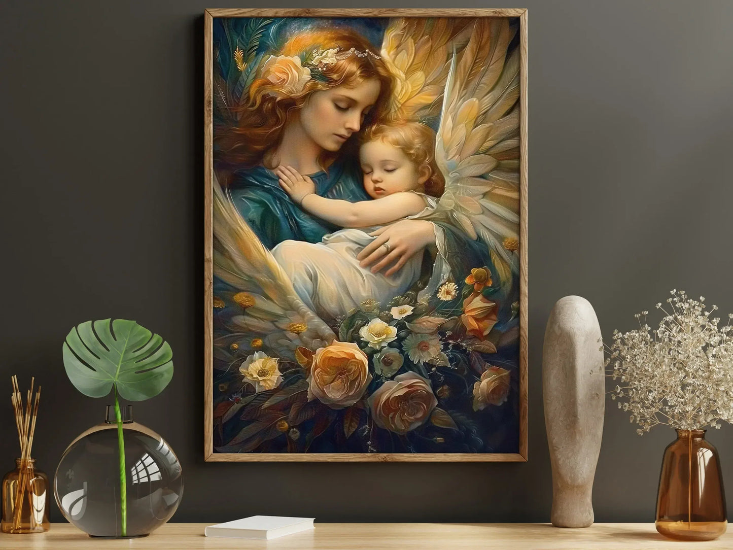 vintage faith canvas wall art | christian scripture poster for home & office decor - maifrenco inc