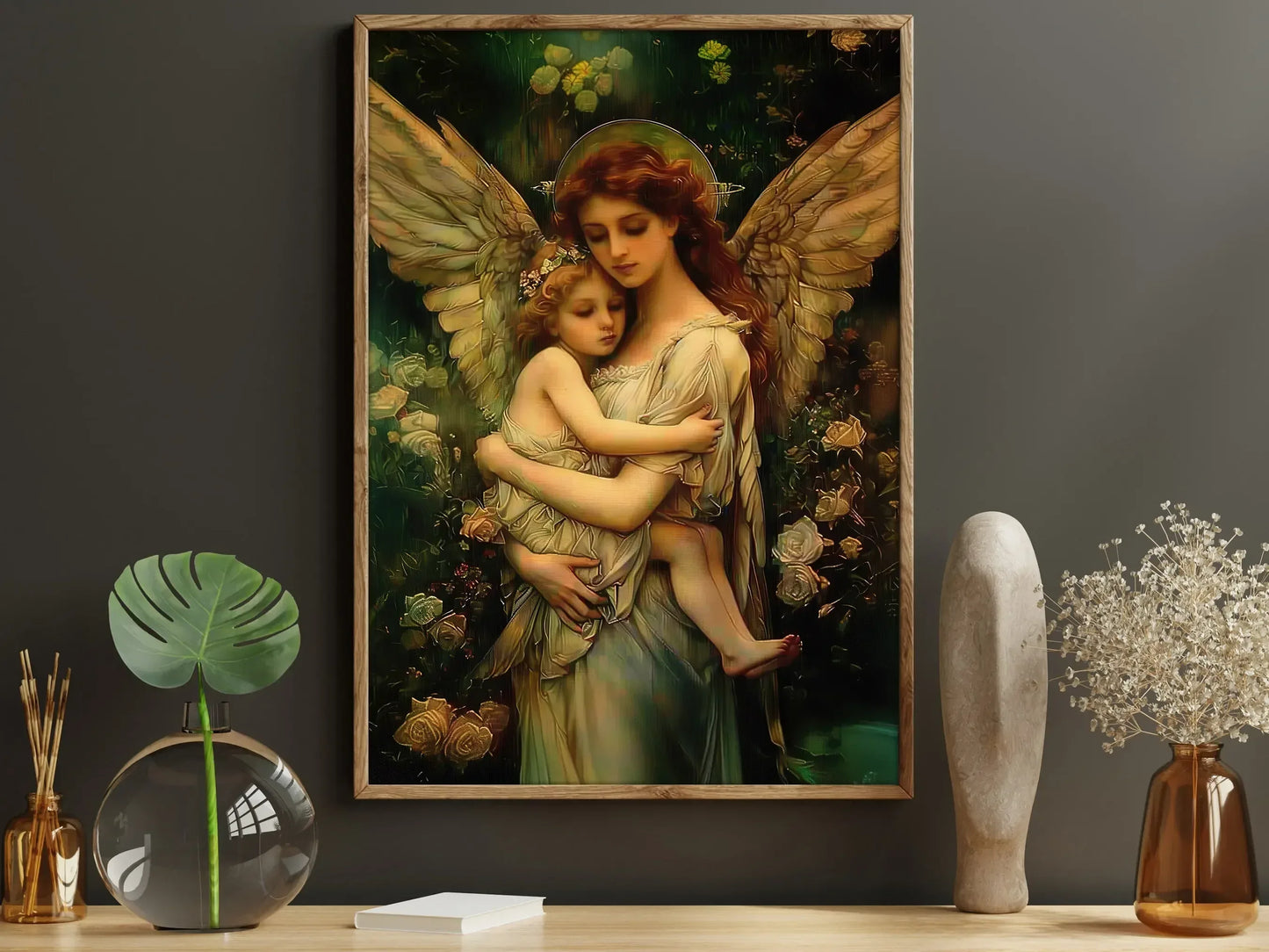 vintage faith canvas wall art | christian scripture poster for home & office decor - maifrenco inc