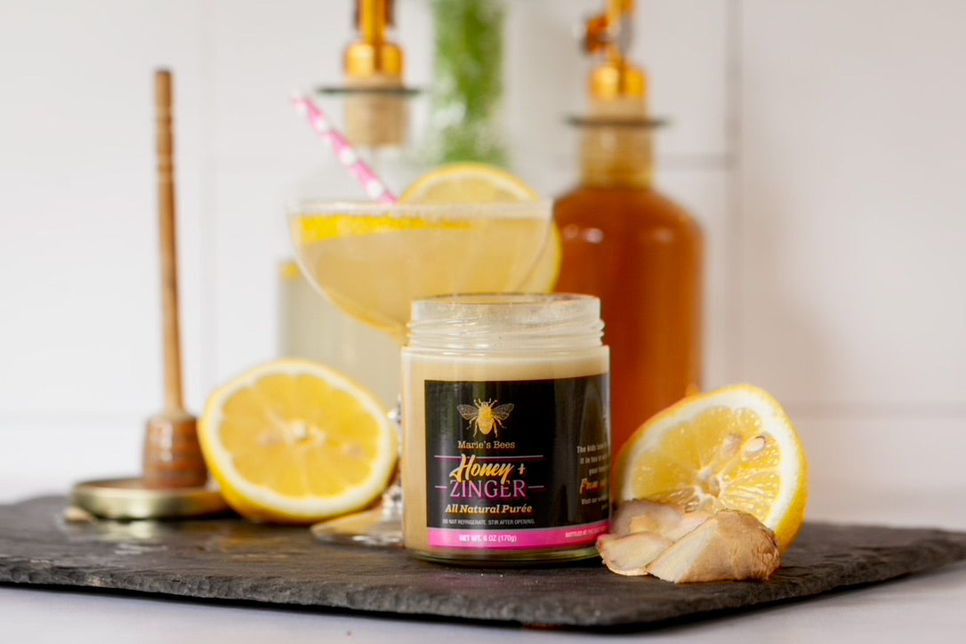 lemon ginger creamed honey "the zinger"