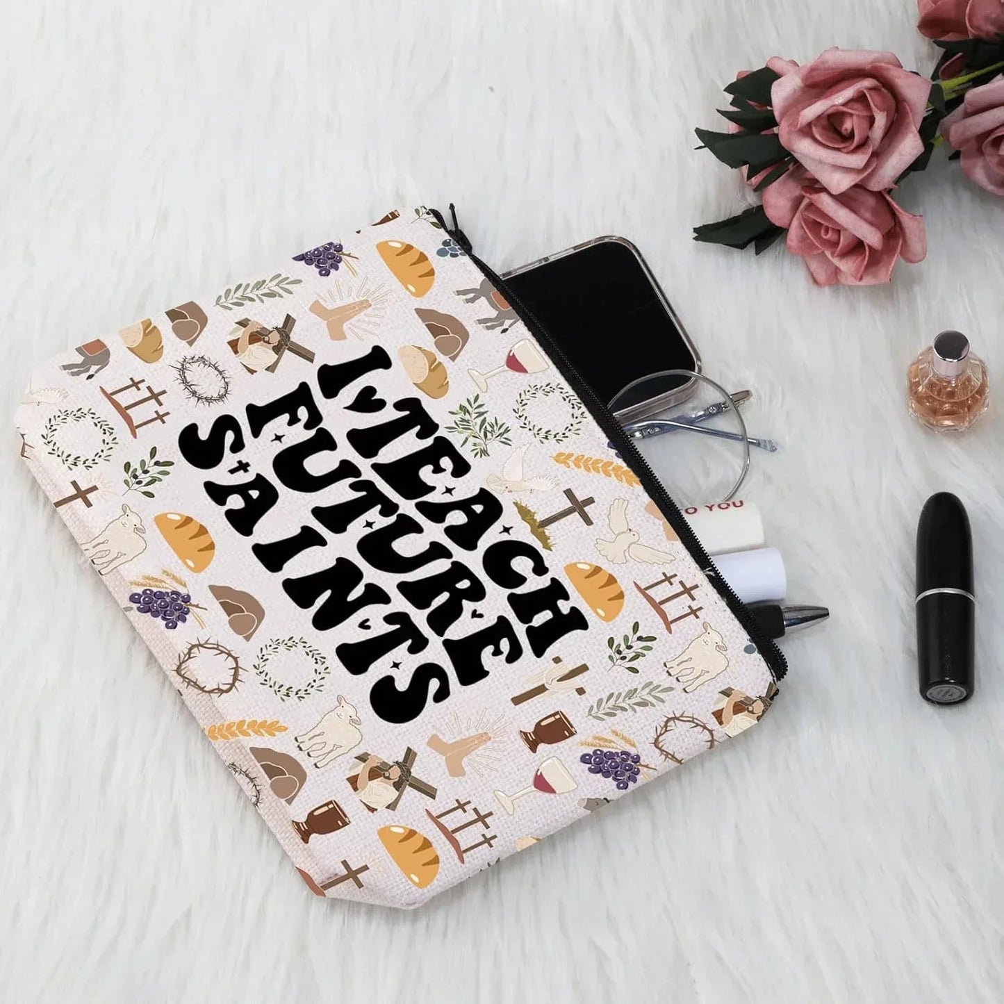 i teach future saints cosmetic bag - maifrenco inc