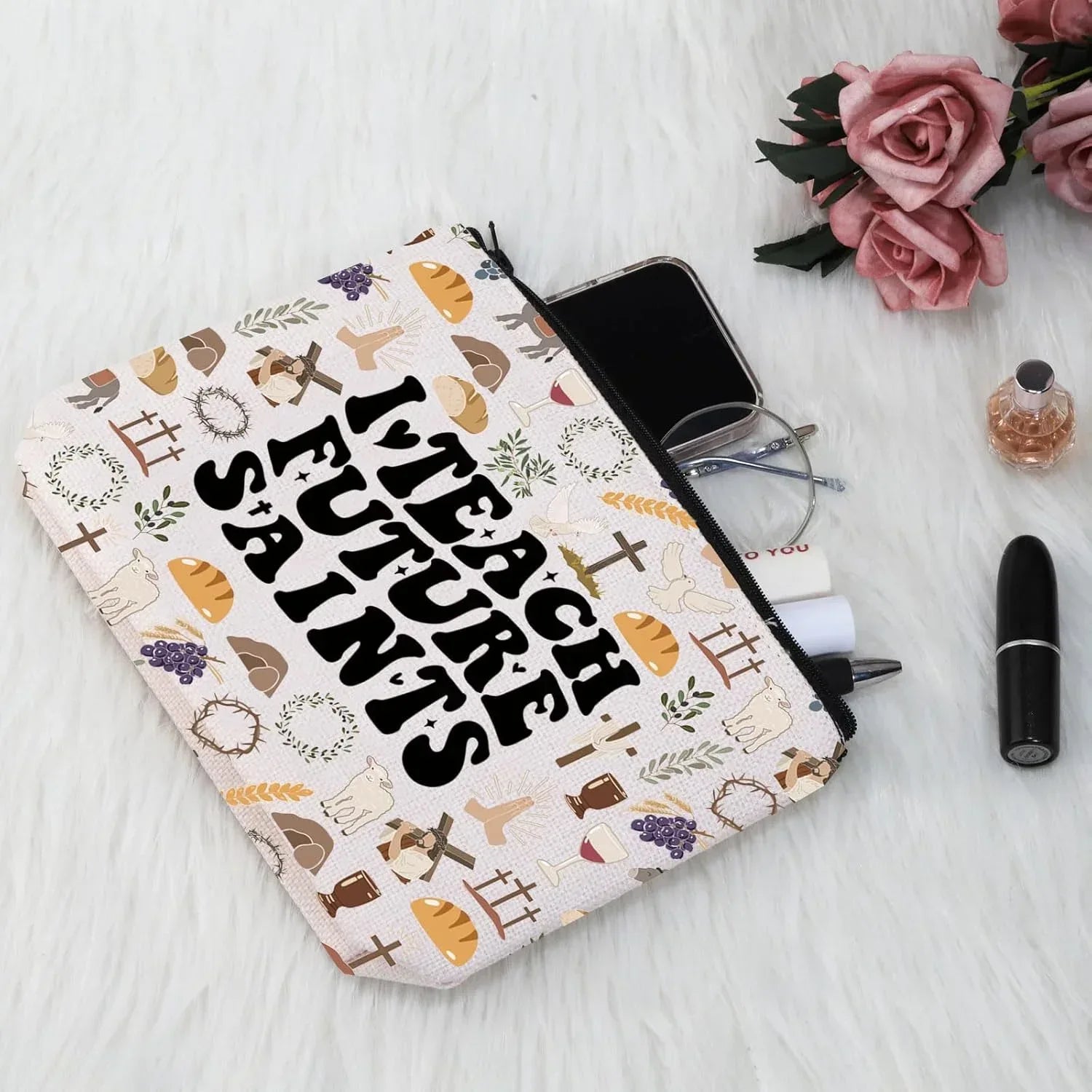 I Teach Future Saints Cosmetic Bag - MAIFRENCO INC