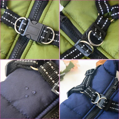 Waterproof Winter Dog Coat with Built-in Harness | Warm Clothes for Large & Small Pets