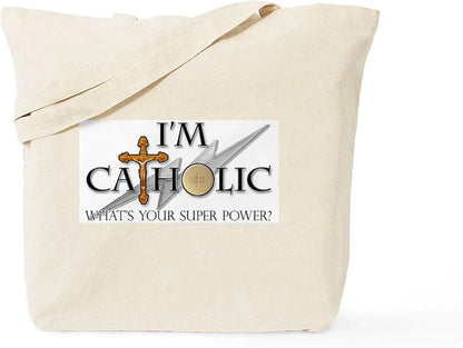 Faith-Inspired Canvas Tote Bag | Christian Reusable Shopping Bag with Scripture Quotes - MAIFRENCO INC