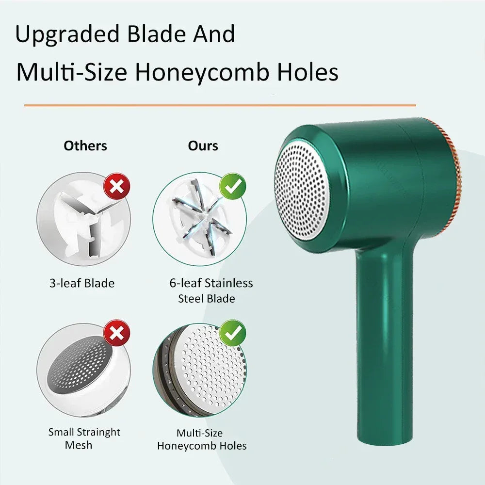 electric fabric shaver & lint remover | rechargeable fuzz pill remover for clothes & furniture - maifrenco inc