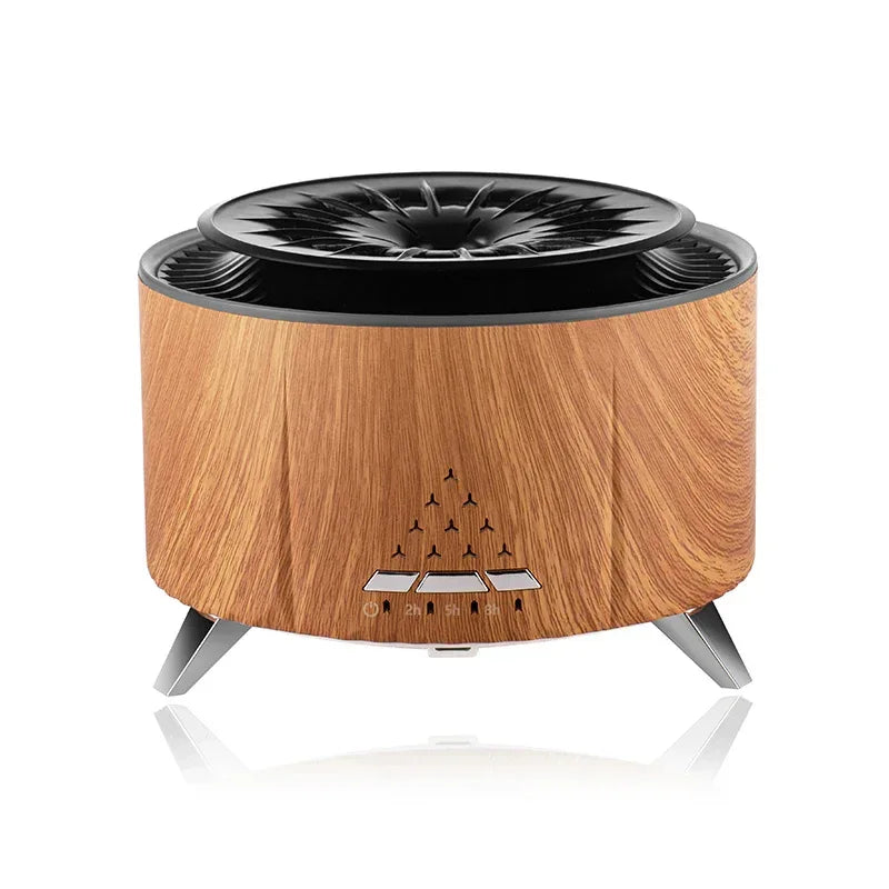 Volcano Flame Humidifier - Remote Control Aromatherapy Diffuser 350ml - MAIFRENCO INC